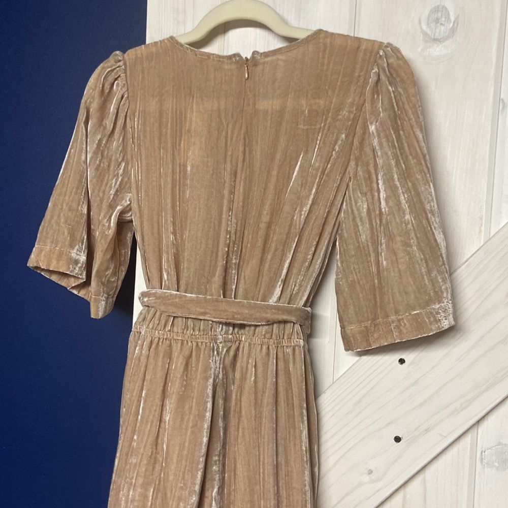 Dolan Anthropologie Left Coast Mandy Crushed Velvet Jumpsuit XS - Picture 6 of 6